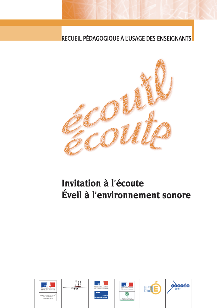 couverture du dossier pédagogique écoute écoute